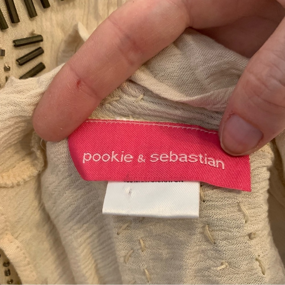 Pookie & Sebastian Beaded Open Back Top - Picture 5 of 6